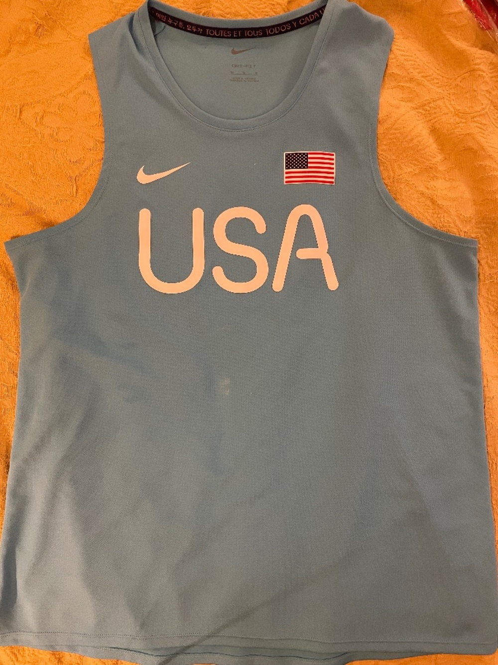 Men's Nike Team USA Dri-Fit Tank Top Jersey Medium